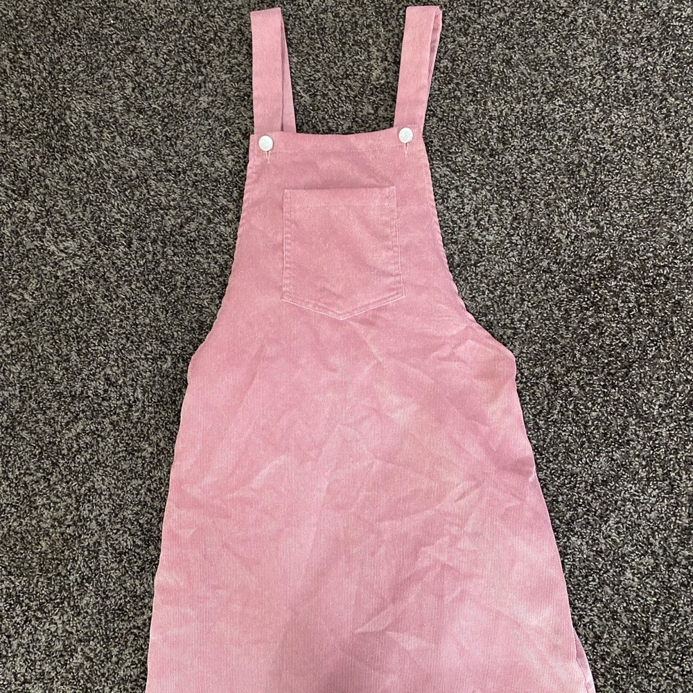 Pink overall dress